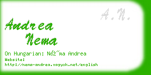 andrea nema business card